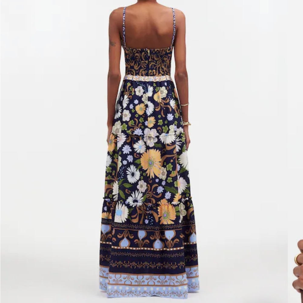 Agua Bendita NWT Suzie La Boheme Navy Floral Maxi Dress, xS, Madewell - Picture 2 of 4